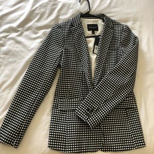 BR Women’s Long and Lean Blazer, Houndstooth